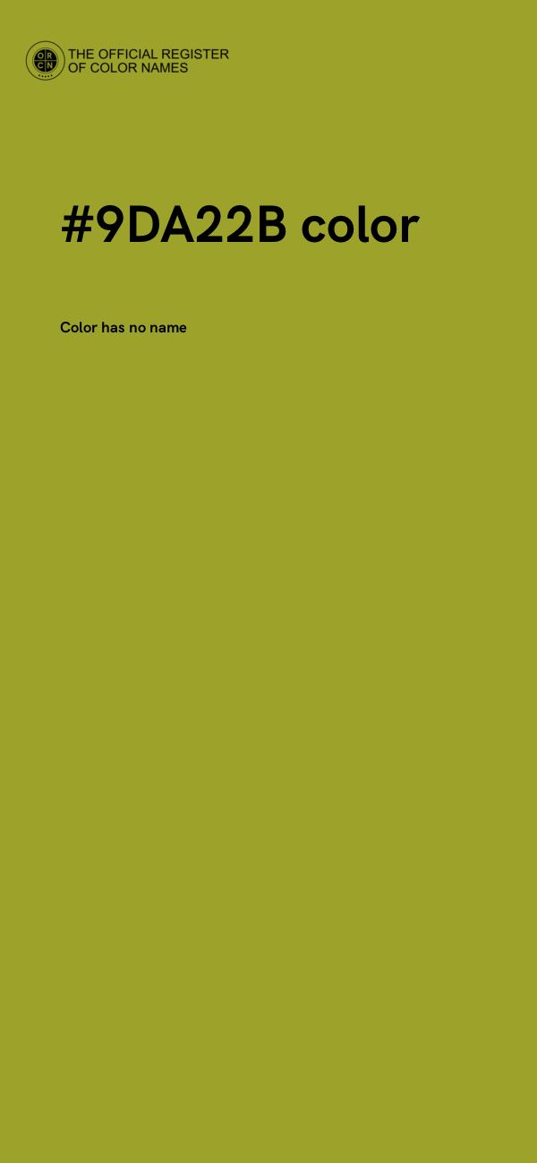 #9DA22B color image