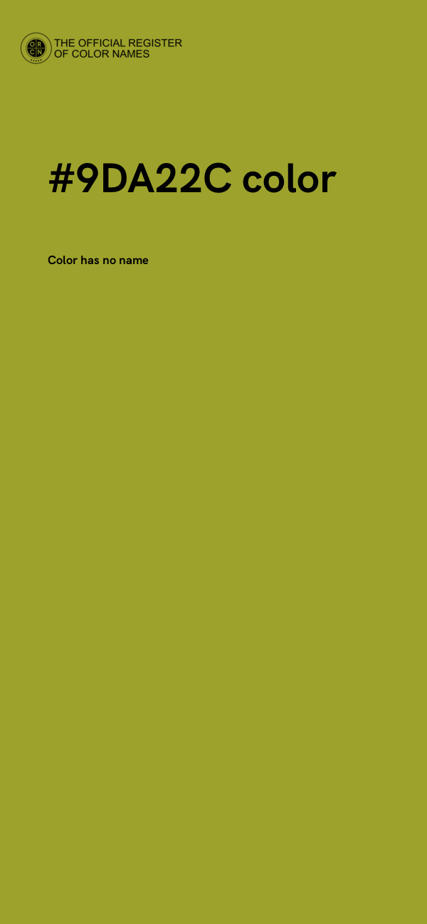 #9DA22C color image