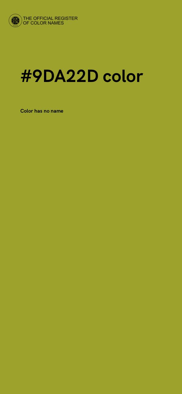 #9DA22D color image
