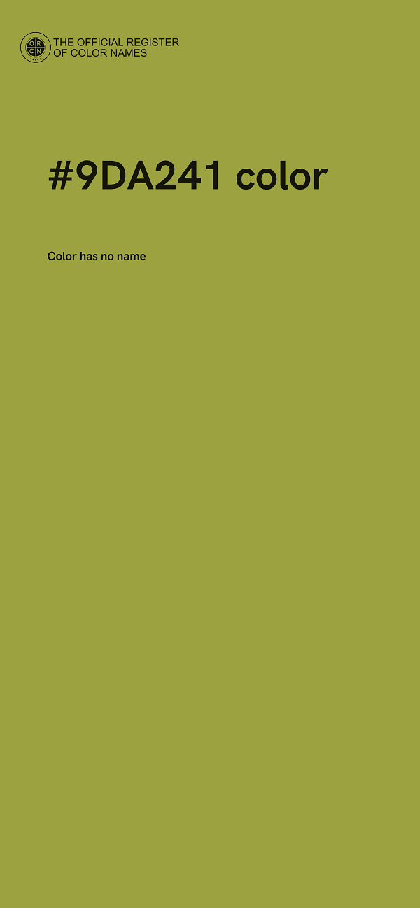 #9DA241 color image