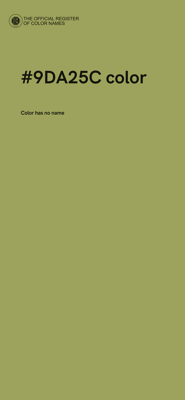 #9DA25C color image