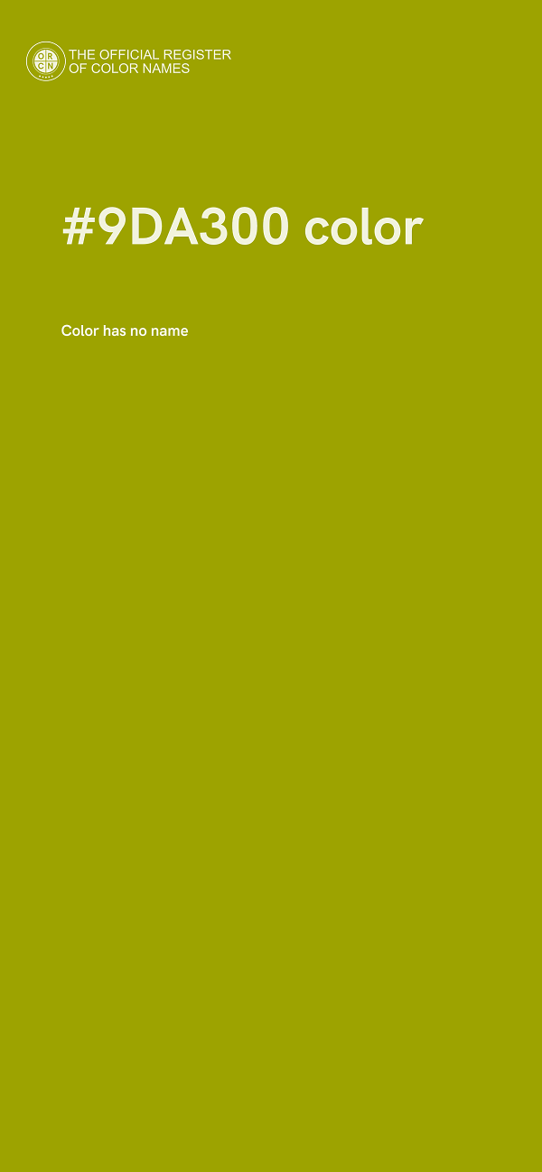 #9DA300 color image