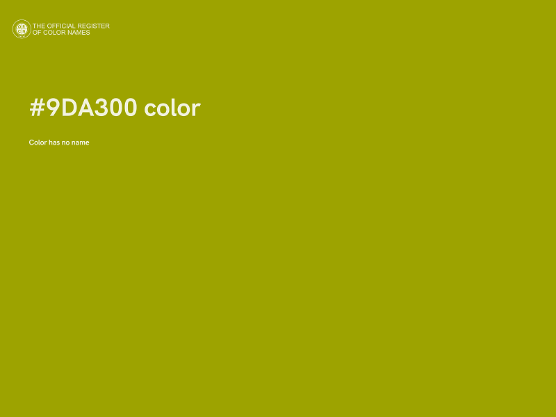#9DA300 color image