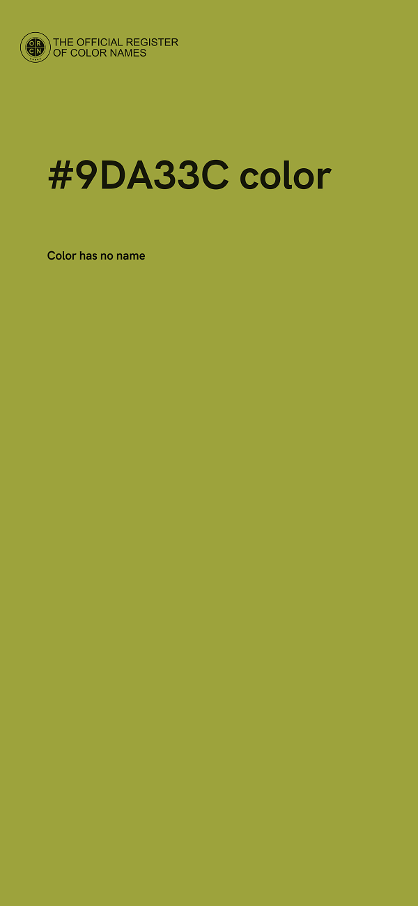 #9DA33C color image