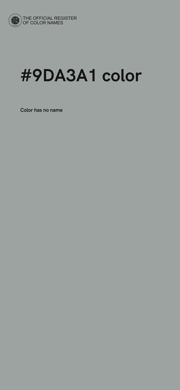 #9DA3A1 color image