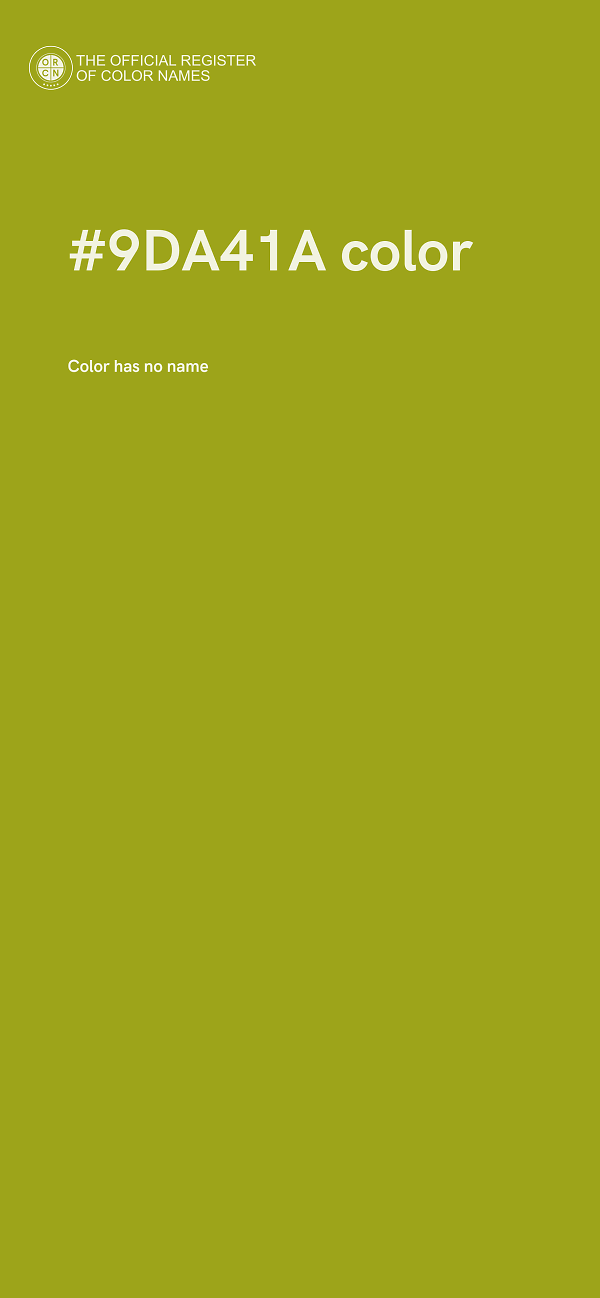 #9DA41A color image