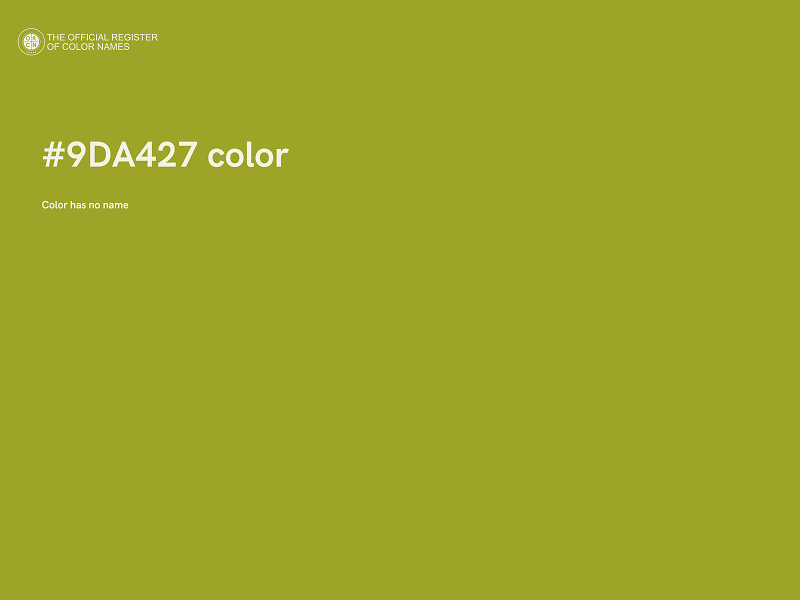 #9DA427 color image
