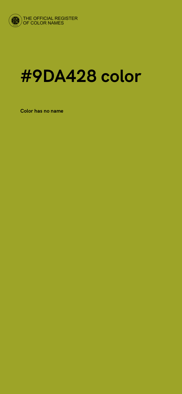 #9DA428 color image