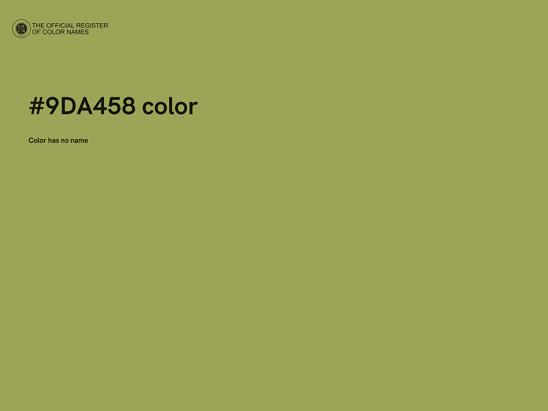 #9DA458 color image