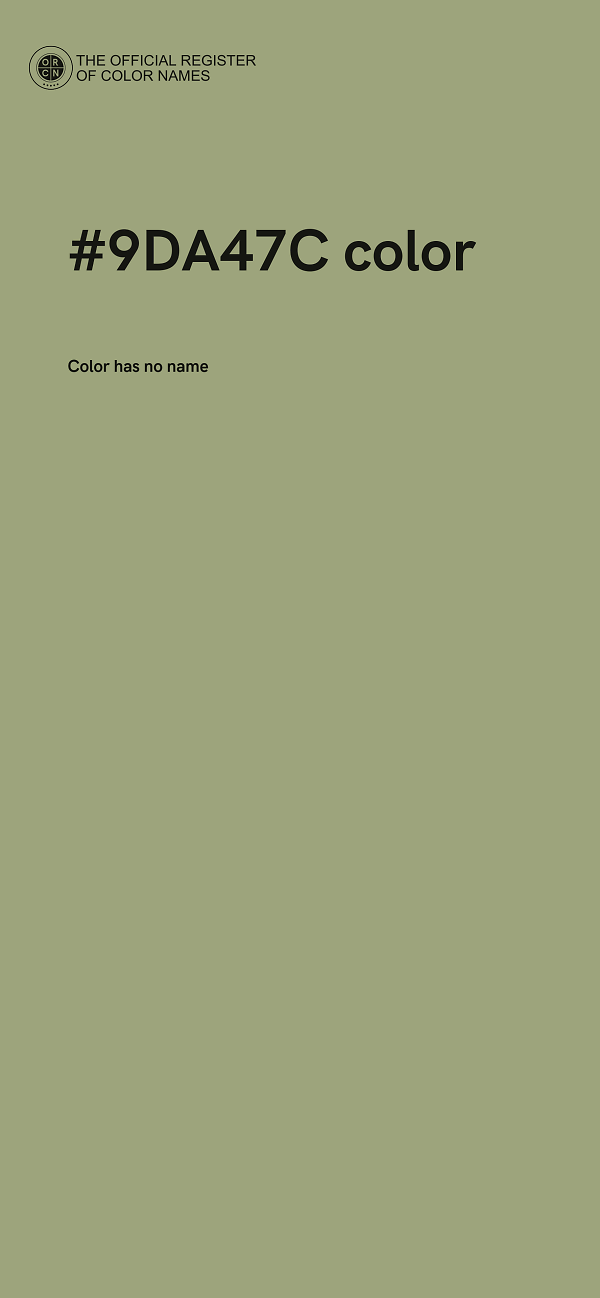 #9DA47C color image