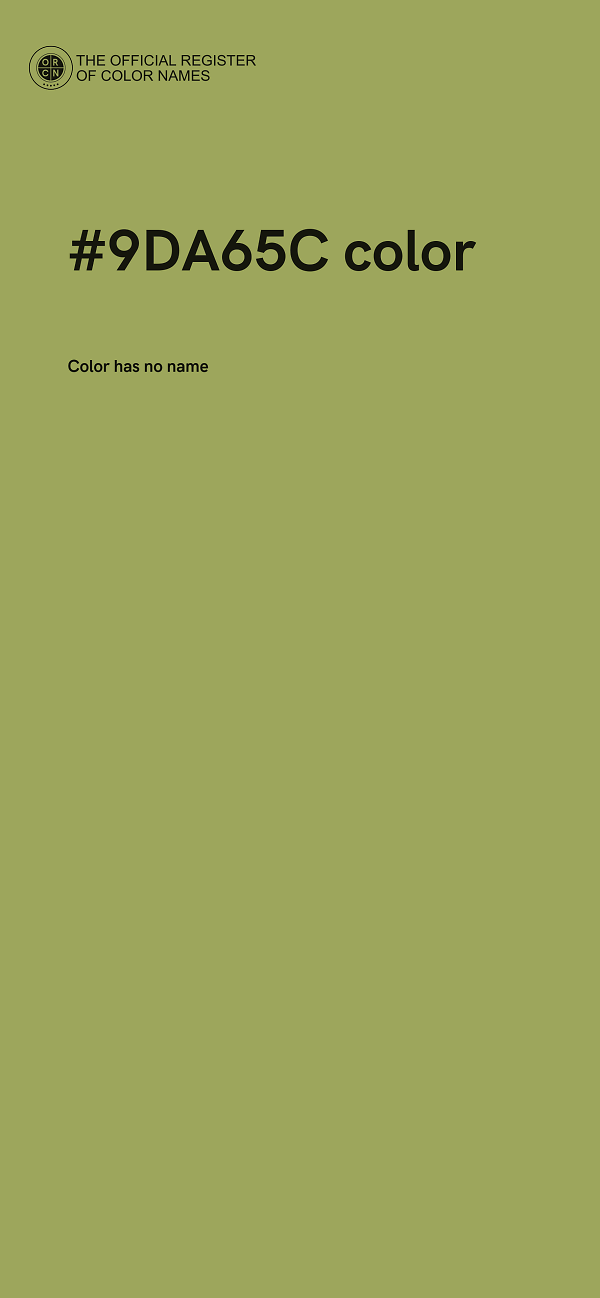 #9DA65C color image