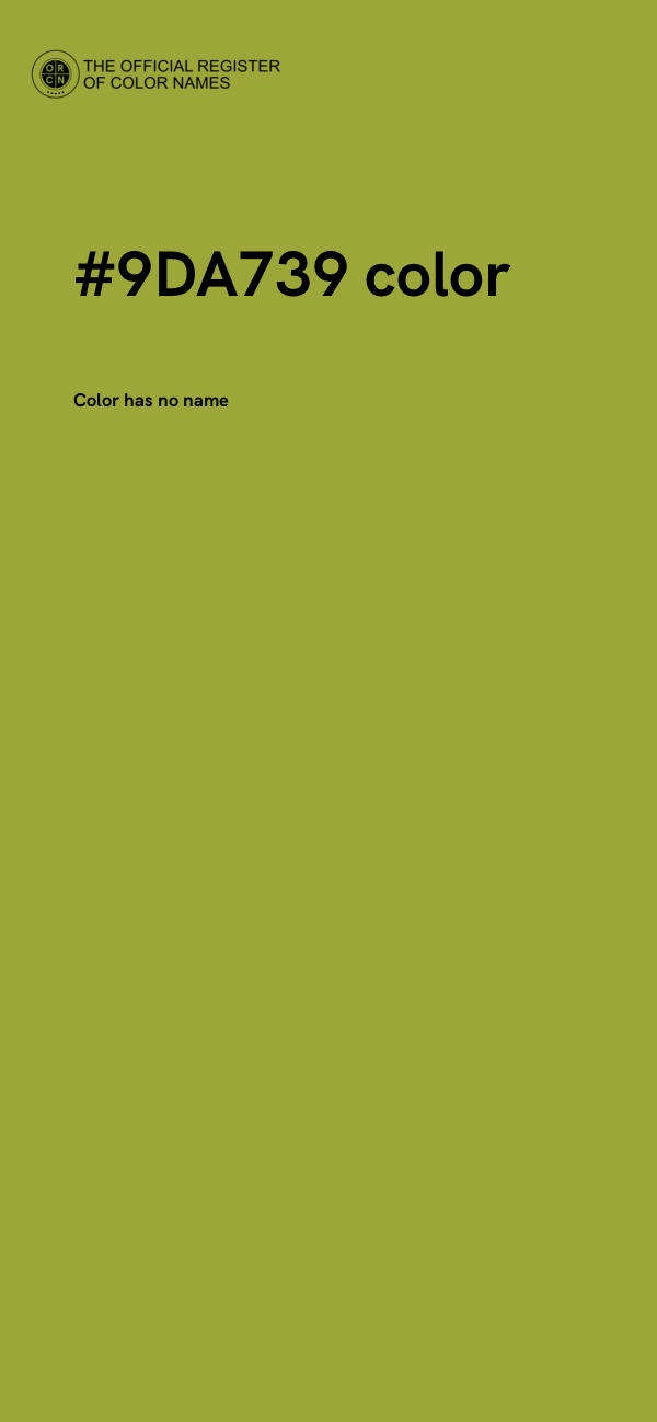 #9DA739 color image