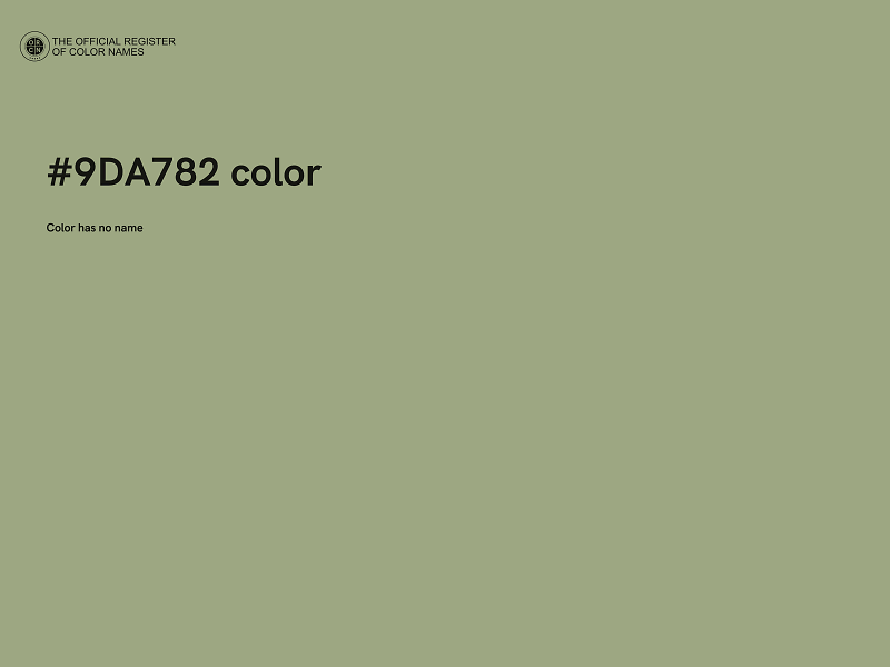 #9DA782 color image