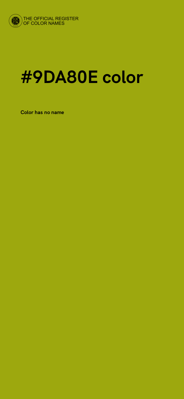#9DA80E color image