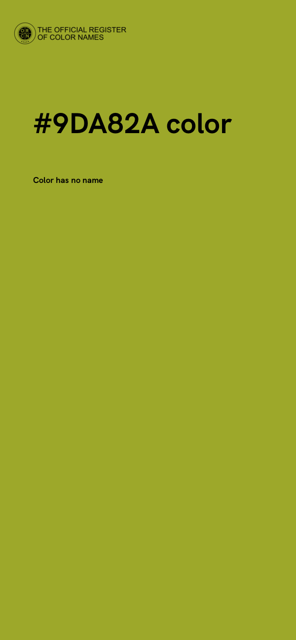 #9DA82A color image