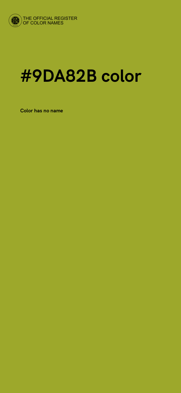 #9DA82B color image