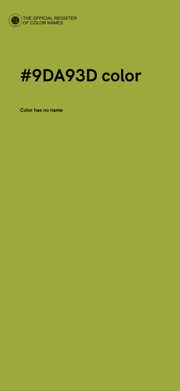 #9DA93D color image