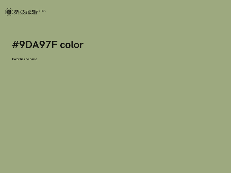 #9DA97F color image