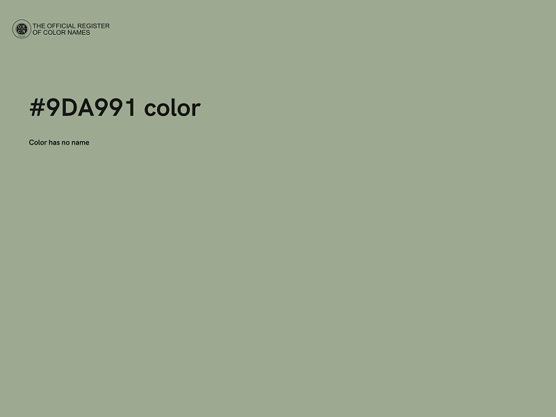 #9DA991 color image