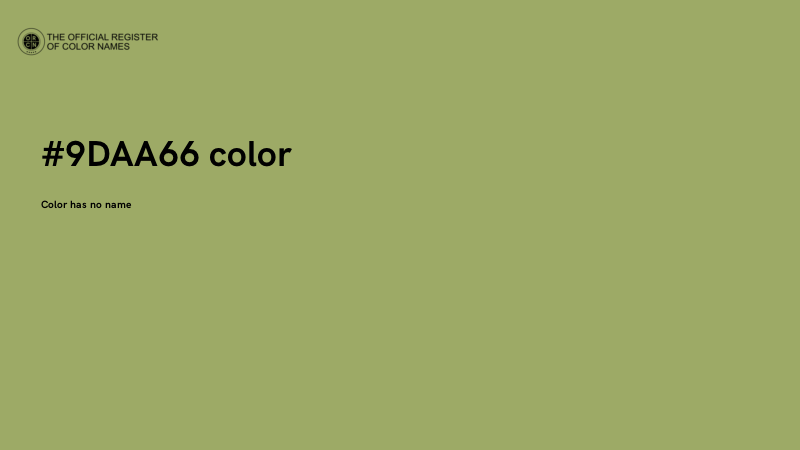 #9DAA66 color image