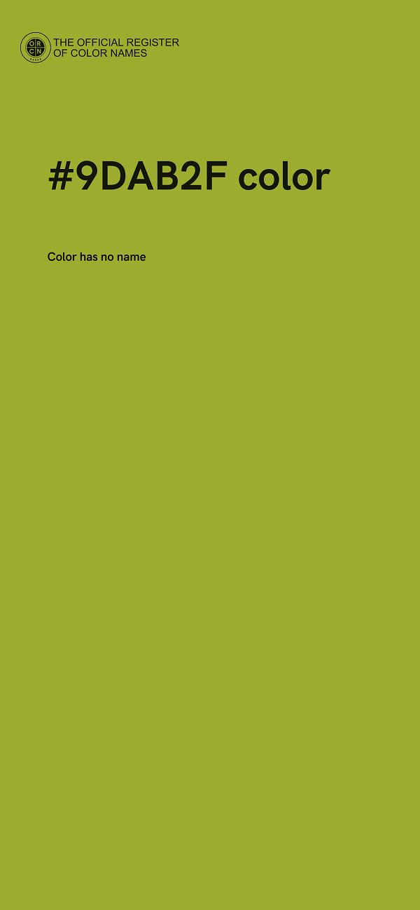 #9DAB2F color image