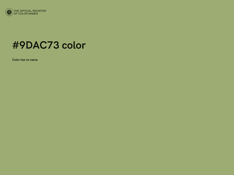 #9DAC73 color image