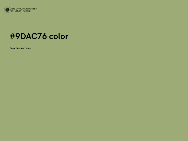#9DAC76 color image