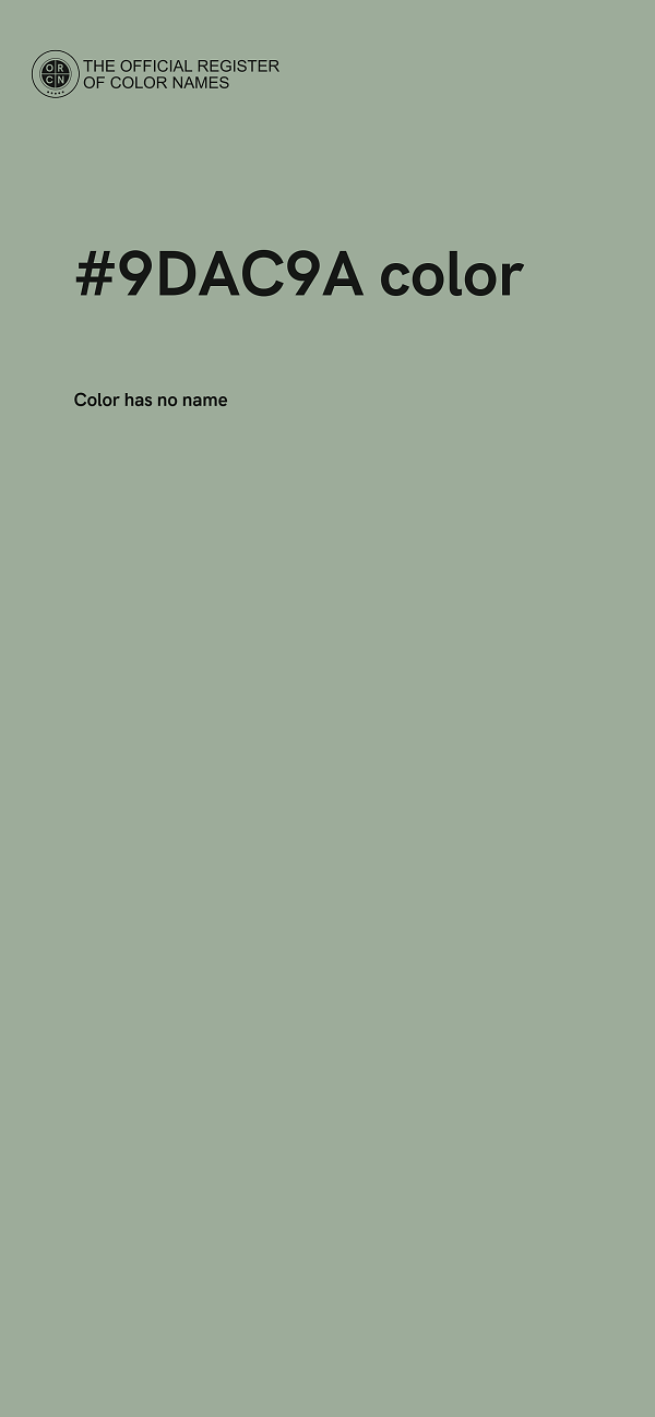 #9DAC9A color image