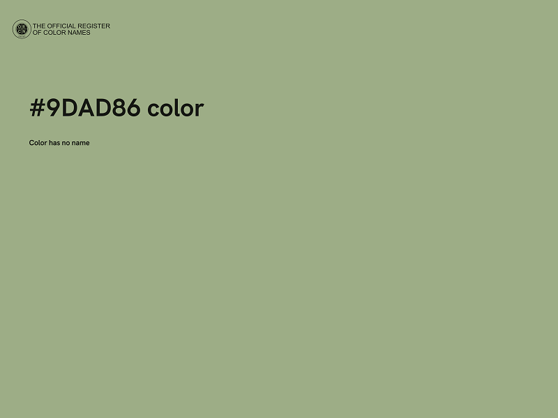 #9DAD86 color image
