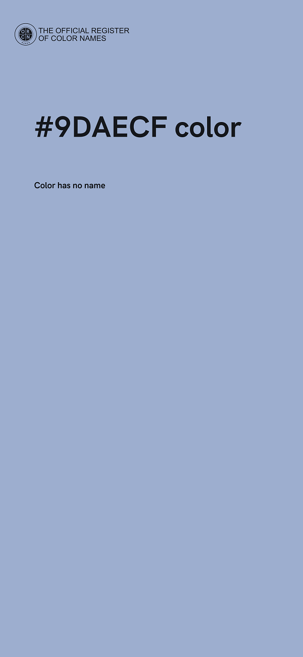 #9DAECF color image