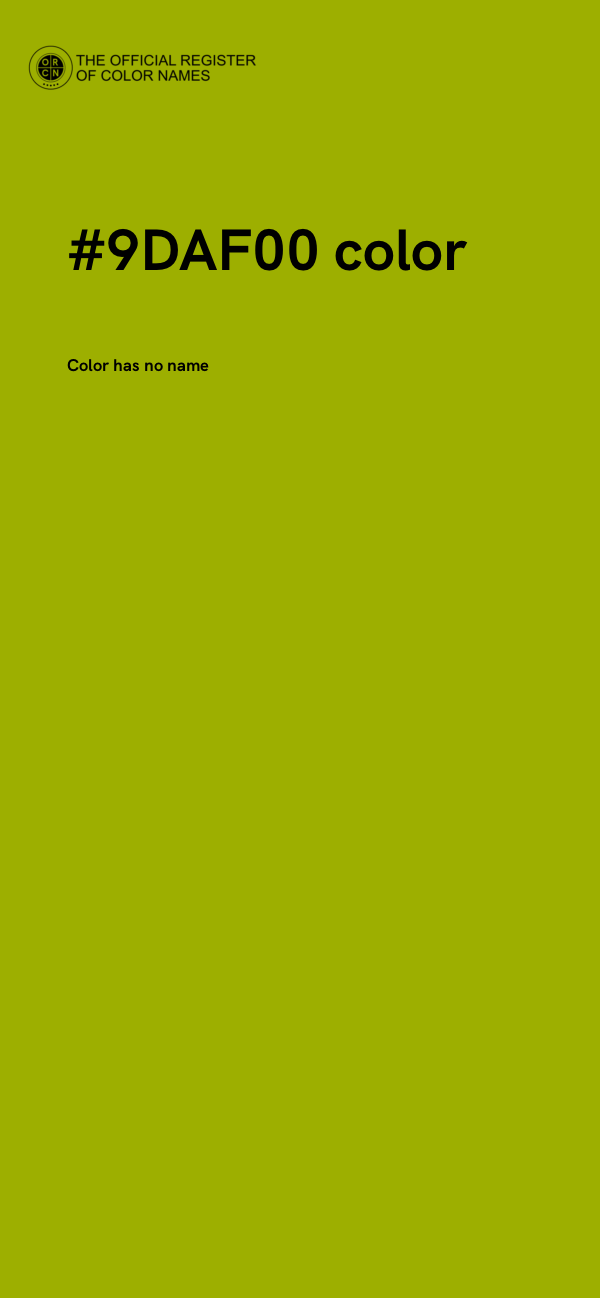 #9DAF00 color image
