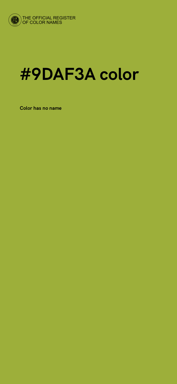 #9DAF3A color image