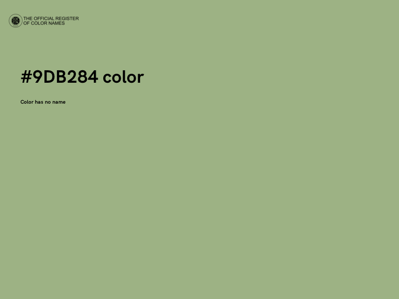 #9DB284 color image