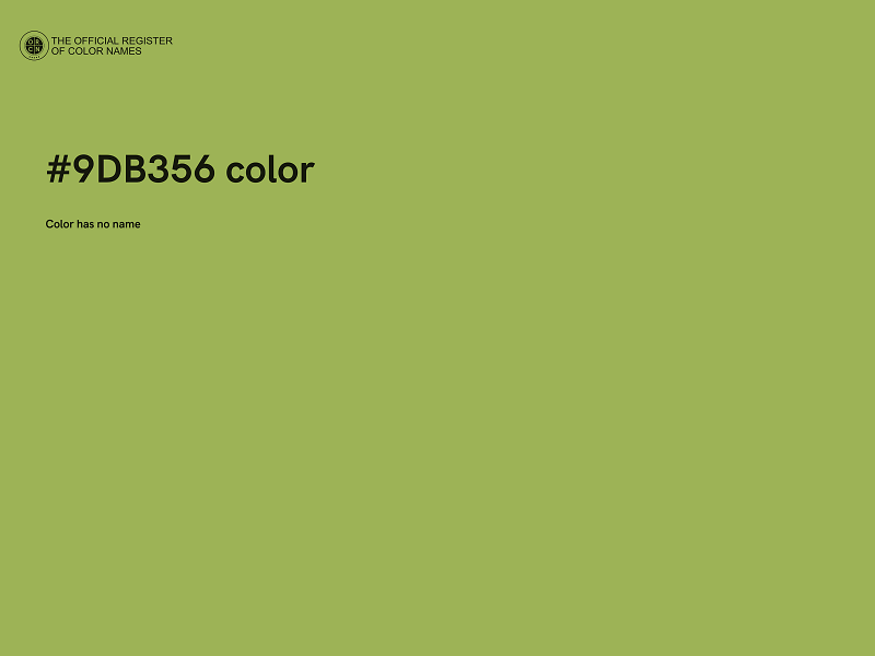 #9DB356 color image