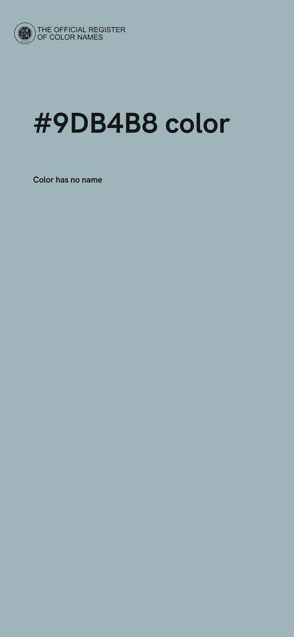 #9DB4B8 color image