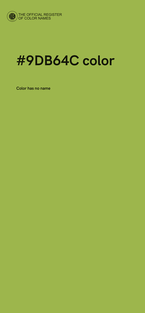 #9DB64C color image
