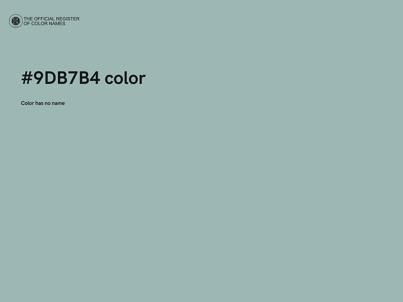 #9DB7B4 color image
