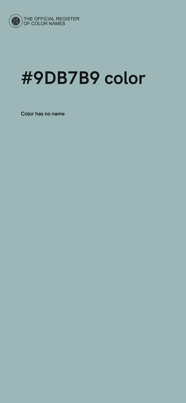 #9DB7B9 color image