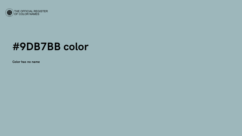 #9DB7BB color image