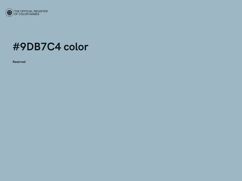#9DB7C4 color image
