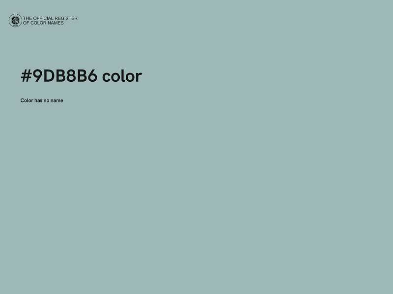 #9DB8B6 color image