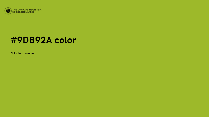 #9DB92A color image