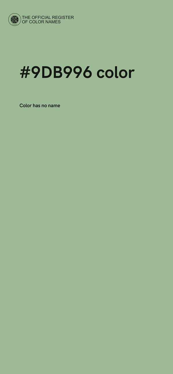 #9DB996 color image