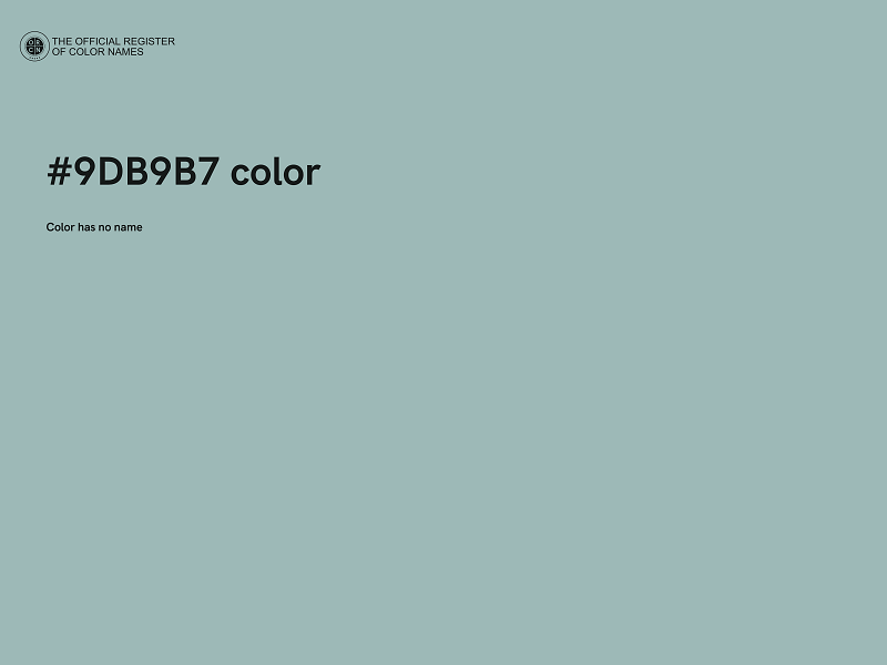 #9DB9B7 color image