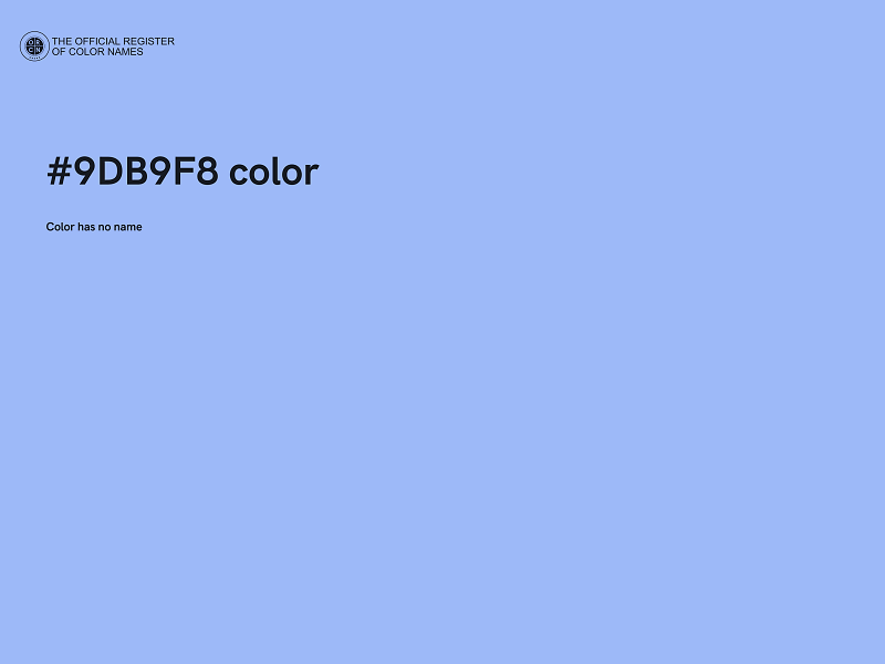 #9DB9F8 color image