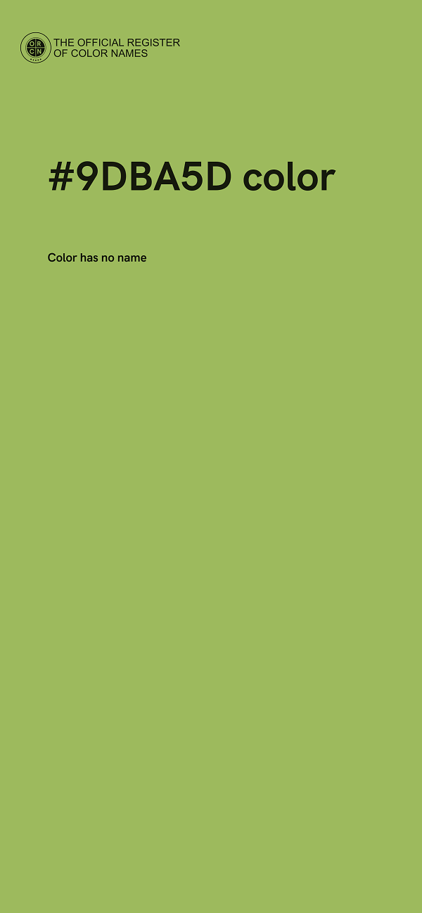 #9DBA5D color image