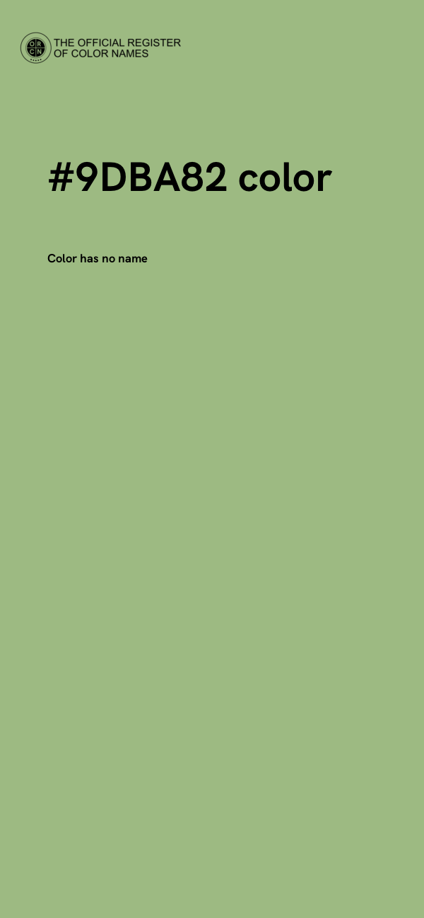 #9DBA82 color image
