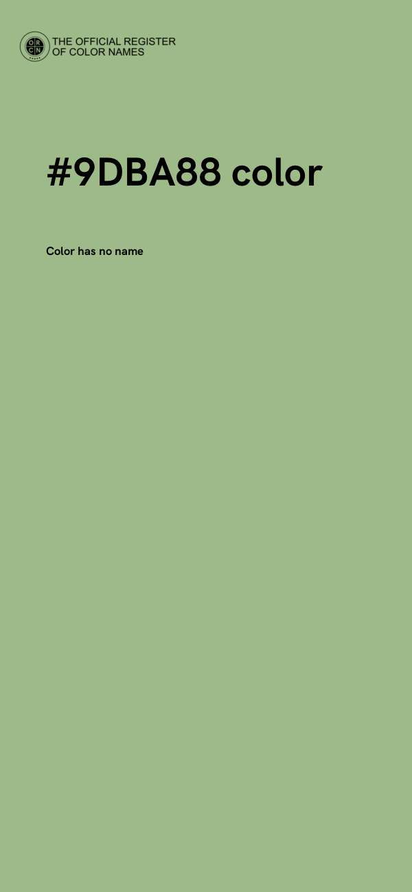 #9DBA88 color image