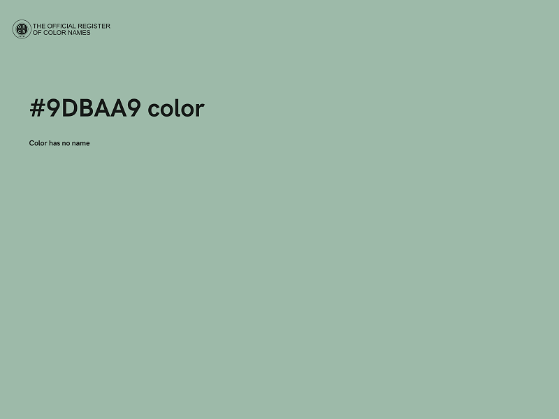#9DBAA9 color image