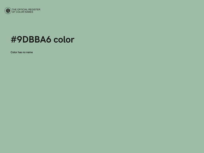 #9DBBA6 color image